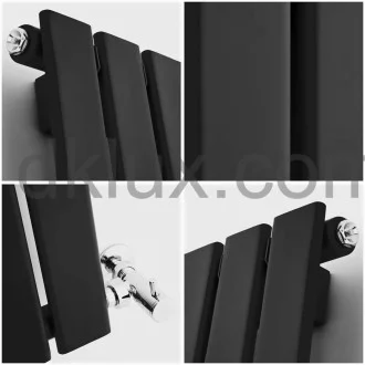 Дизайнерски радиатор за баня DELTA 600х810 ЧЕРЕН 751W