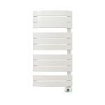 Дизайнерска електрическа лира за баня E-JASPER 600W, 550х1380mm, Бяла