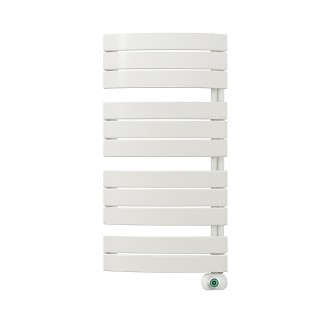 Дизайнерска електрическа лира за баня E-JASPER 600W, 550х1380mm, Бяла