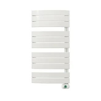Дизайнерска електрическа лира за баня E-JASPER 600W, 550х1380mm, Бяла