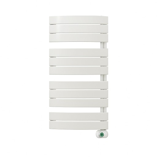 Дизайнерска електрическа лира за баня E-JASPER 600W, 550х1380mm, Бяла