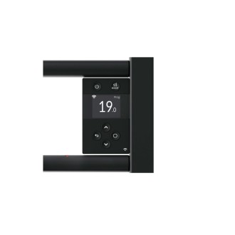 Черна електрическа лира за баня 500W Doris с Wi-fi управление