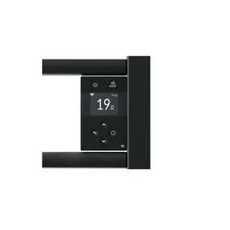 Черна електрическа лира за баня 500W Doris с Wi-fi управление