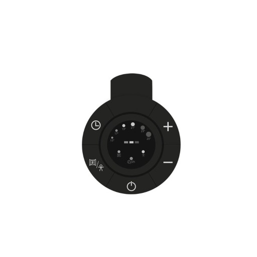Черна електрическа лира за баня E-PEARL 300W, 500х840mm