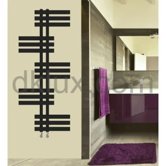 Дизайнерска лира за баня SQUARE LINE 500х1200 ЧЕРНА