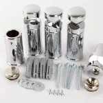 Комплект аксесоари за лира за баня ХРОМ