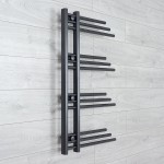 Дизайнерска лира за баня NERISSA 500х1200 ЧЕРНА