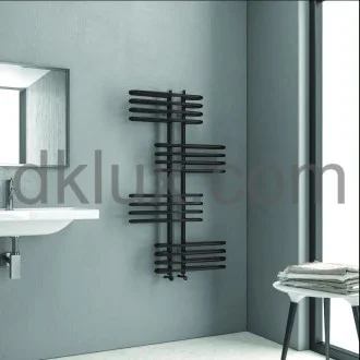 Дизайнерска лира за баня OVALE 500х1200 ЧЕРЕН МАТ