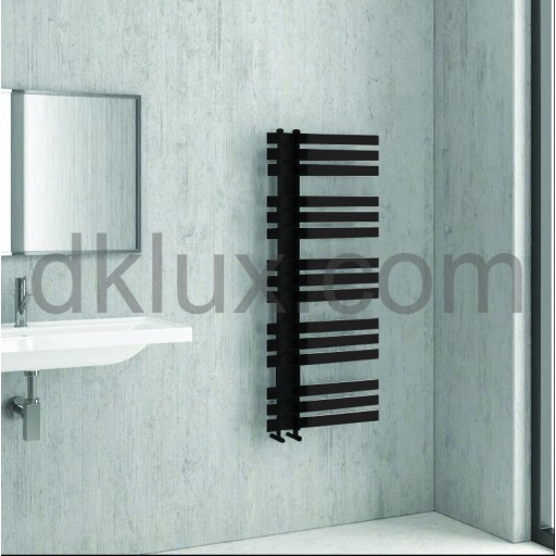 Дизайнерска лира за баня QUAD LINE 500х1200 ЧЕРЕН МАТ (Дизайнерска черна лира за баня, 500х1200, 520W, кубична) на цени от 399.99 лв. само в dklux.com