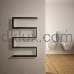 Дизайнерска лира за баня SERPENT 500x710 ЧЕРНА