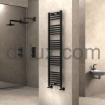 Стоманена лира за баня ЧЕРЕН МАТ 400(360)х1400