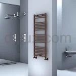 Стоманена лира за баня ДЪРВО ЕФЕКТ 500(460)х1600