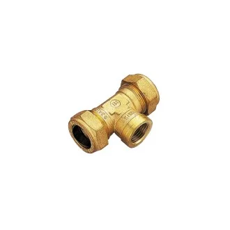 Компресионна връзка тройник Ф22х1/2"Ж за медни тръби