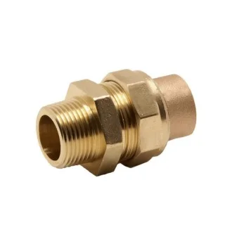 Месингов ХОЛЕНДЪР за медни тръби Ф28х1" МЪЖКА резба