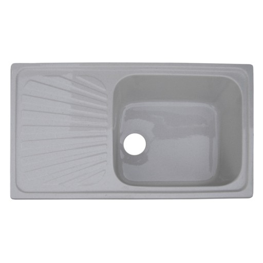 Правоъгълна мивка 50/85см с отцедник, сифон Ф90 (Кухненска мивка, 201, правоъгълна, сифон Ф90, отцедник) на цени от 188.99 лв. само в dklux.com