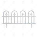 Градинска оградка бяла 30х60см Декоративна