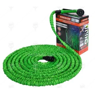 Разтегателен градински маркуч с пистолет и конектори