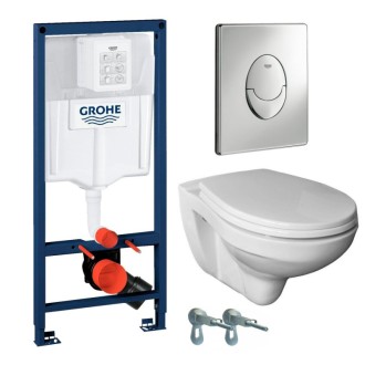 Структура за вграждане, чиния и бутон GROHE SOLIDO 1 Структура за вграждане, чиния и бутон GROHE SOLIDO 1