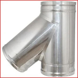 Неръждаем У-елемент Ф80 за пелетни камини INOX