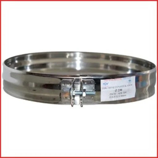 Неръждаема скоба за комин Ф80 INOX (Присъединителна скоба, Ф80 INOX) на цени от 8.59 лв. само в dklux.com