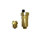 Автоматичен обезвъздушител с клапа ПОЛИРАН МЕСИНГ 1/2"