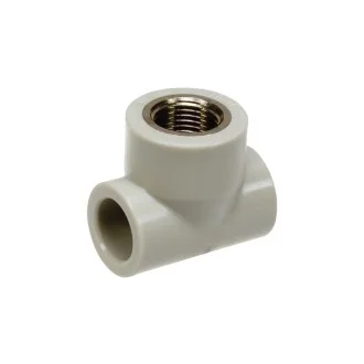 ППР ТРОЙНИК с ЖЕНСКА Резба месинг