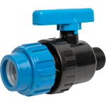 ПЕ Сферичен кран Ф20х1/2" мъжка резба