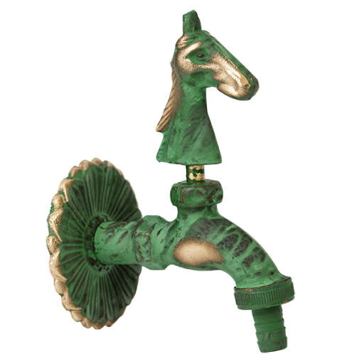 Декоративна канелка месинг с ръкохватка Кон