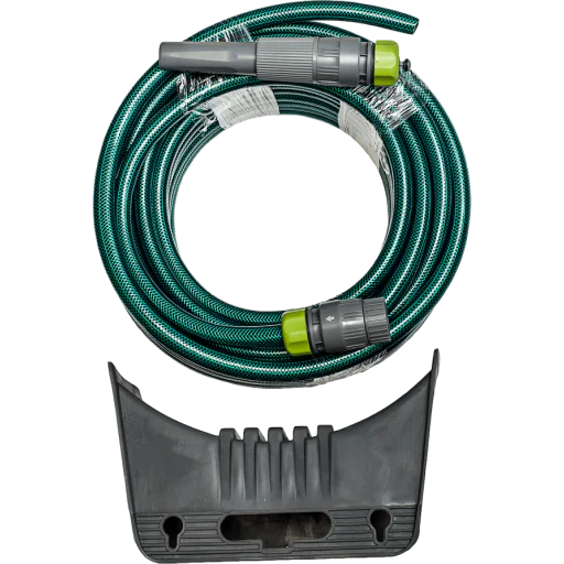 Маркуч 1/2", 20м Hydro-Fix с поставка за стена и фитинги Маркуч 1/2", 20м Hydro-Fix с поставка за стена и фитинги