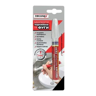 Маркер за подновяване на фуги Decorex бял