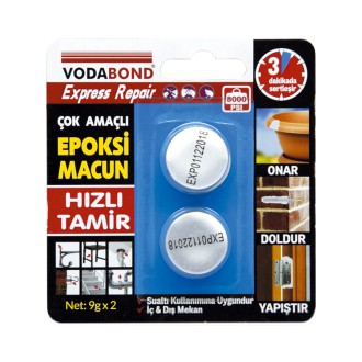 Епоксидно лепило пластелин Vodabond 2 х 9 гр двукомпонентно Епоксидно лепило пластелин Vodabond 2 х 9 гр двукомпонентно