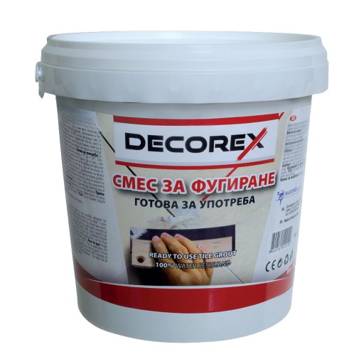 Готова за употреба фугираща смес бяла Decorex 1 кг