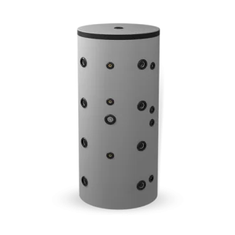 Буферен съд 300 л, 2 серпентини, неемайлиран