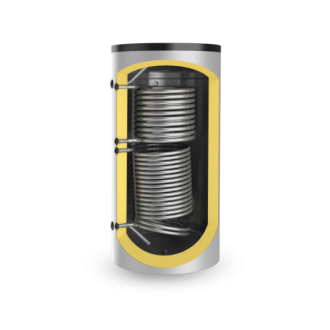 Буферен съд 300 л, 2 серпентини, неемайлиран