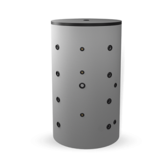 Буферен съд 1000 л, една серпентина, неемайлиран