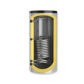 Буферен съд 500 л, една серпентина, неемайлиран