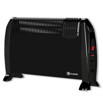 Подов конвектор с вентилатор 2kW - черен