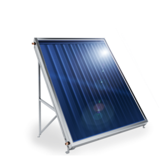 Слънчев колектор плосък, с алуминиев оребрен абсорбер, 1.5 кв.м