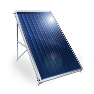 Слънчев колектор плосък, с алуминиев оребрен абсорбер, 2 кв. м