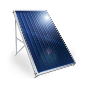 Слънчев колектор плосък, с алуминиев оребрен абсорбер, 2,5 кв. м