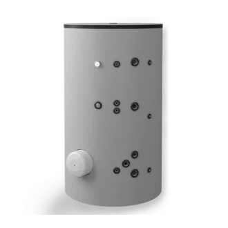 Бойлер стоящ 1500, две серпентини, емайлиран