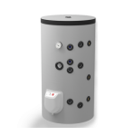 Бойлер стоящ 150 л, две серпентини, неръждаем