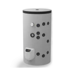 Бойлер стоящ 150 л, две серпентини, електронно управление, неръждаем