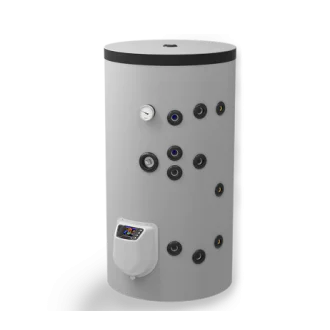 Бойлер стоящ 150 л, две серпентини, електронно управление, неръждаем