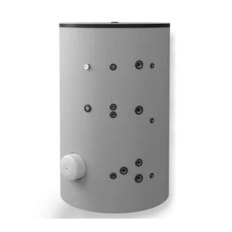 Бойлер стоящ 2000, две серпентини, неръждаем