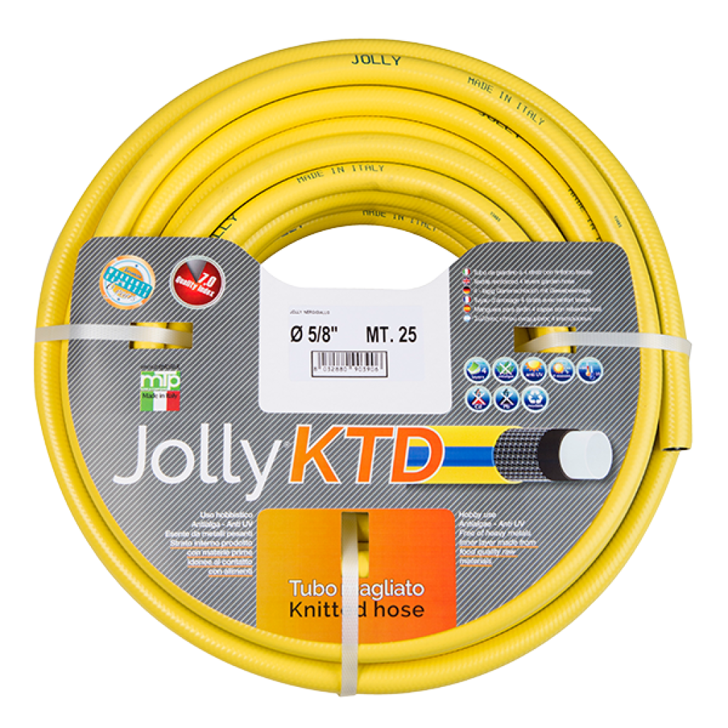 Петслоен градински маркуч с оплетка JOLLY 1\" 25м - Маркуч, 5-слоен ...