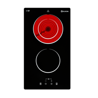Стъклокерамичен готварски плот с разширяема нагревна зона