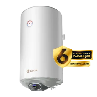 Бойлер ЕЛДОМ 80, 3 kW с интелигентно Wi-Fi електронно управление, емайлиран,голям диаметър