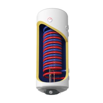 Комбиниран бойлер 120 л, с две паралелни десни серпентини, емайлиран