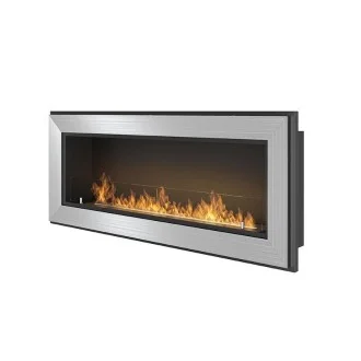Биокамина Frame 1200 Inox + стъкло